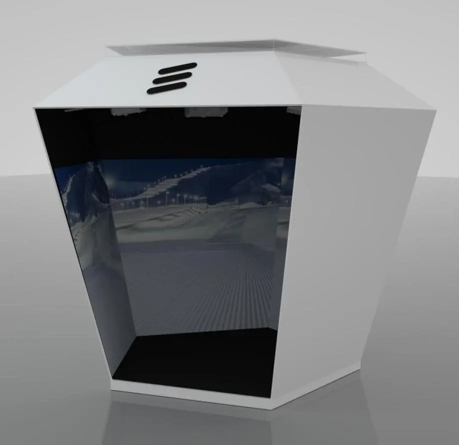 Naked-Eye 3D Smart-Ski Immersive Exhibit for Ericsson