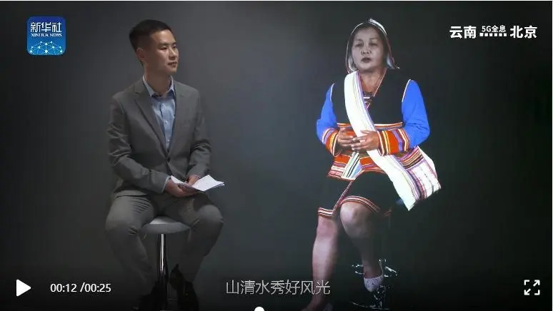 A 5G + 4K Holographic Remote Interview for Xinhua